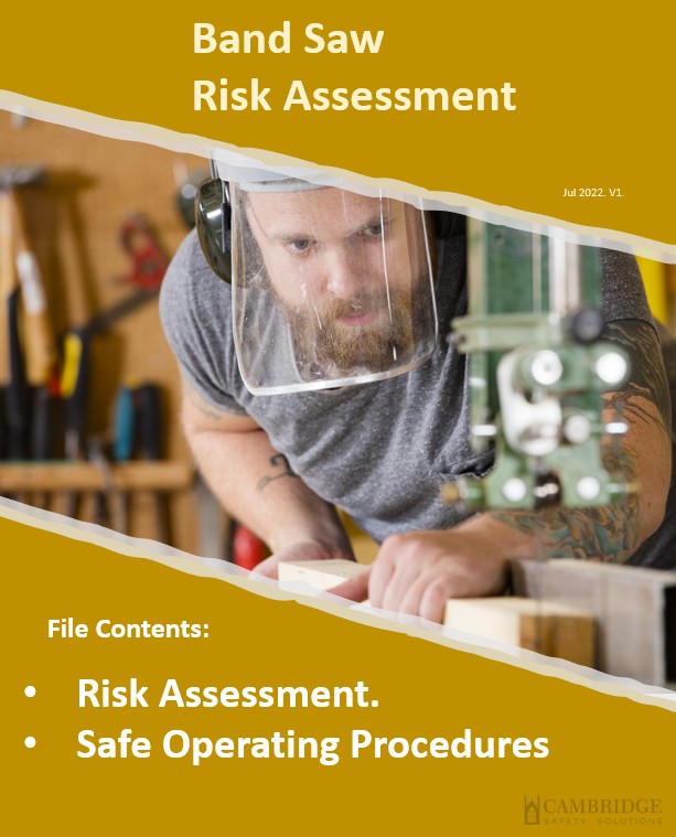 Bandsaw. Risk assessment