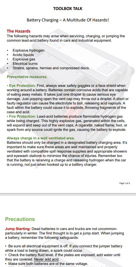 Battery Charging Risk Assessment