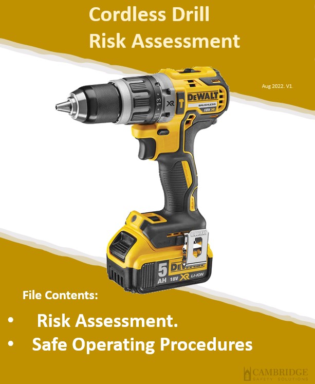 Cordless Drill. Risk Assessment