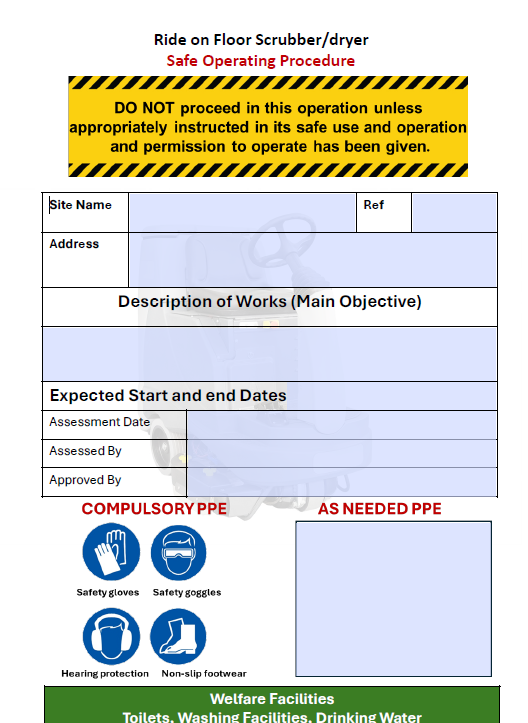 Industrial Floor Scrubber Risk Assessment