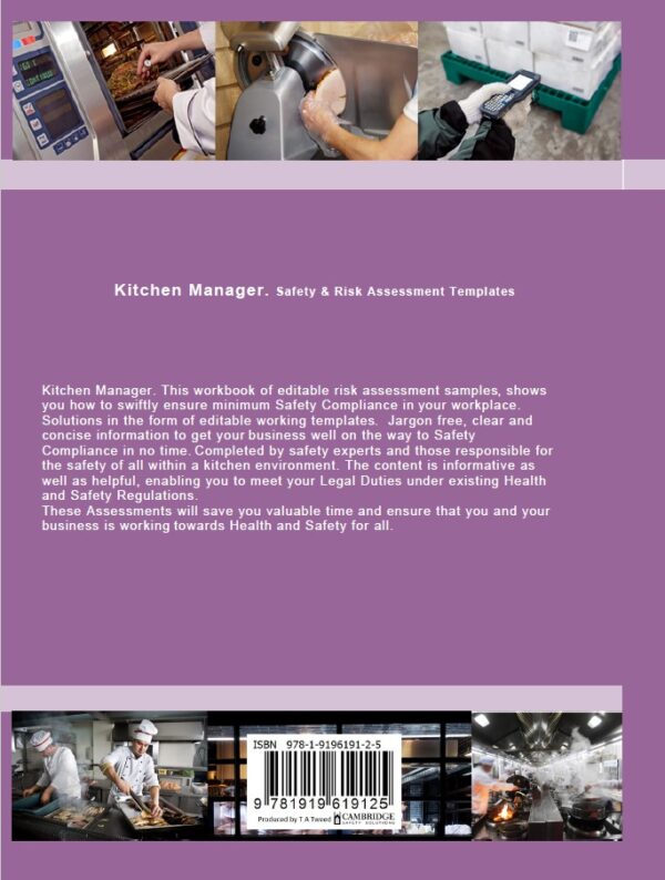 Kitchen Manager. Risk Assessment Templates