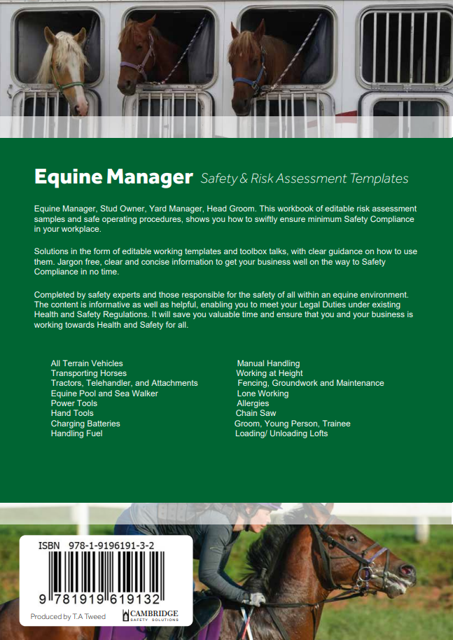 Equine Manager. 111 Risk Assessments
